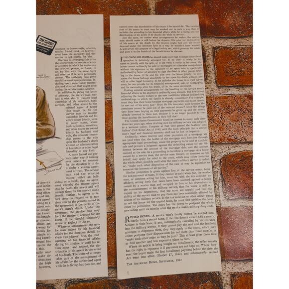 1942 Vintage Print Article - "Off to War - Without Financial Worries!" WWII Era - Picture 6 of 8